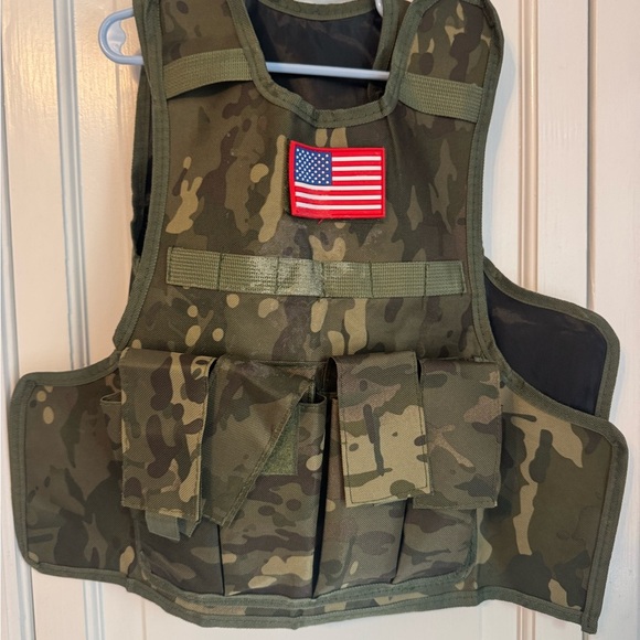 🪖 Metemot Kids Army Role Play Set Costume – Camo Jacket & Vest (Size M) LIKE NEW - Picture 2 of 16